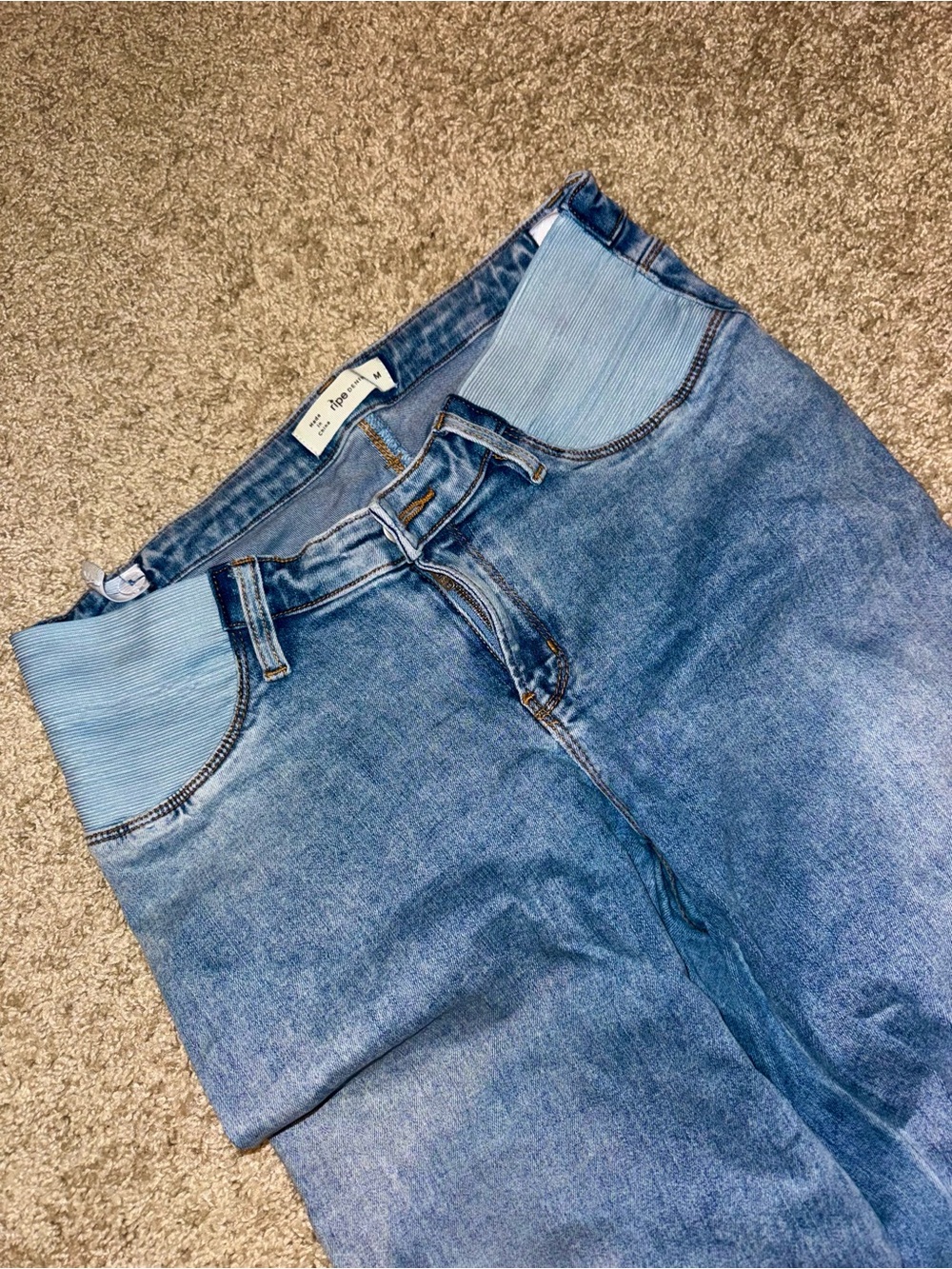 Ripe Maternity Light Blue Straight-Leg Maternity Jeans